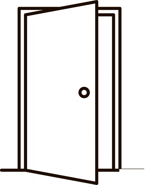 Open Door coloring page image