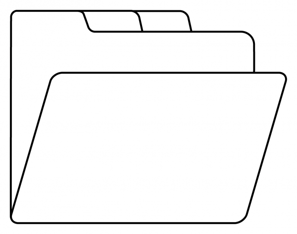 Open File Folder Emoji coloring page image