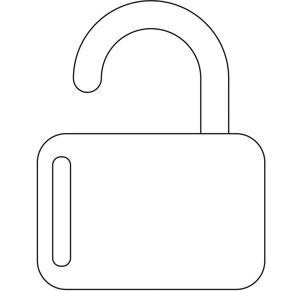 Open Lock Emoji coloring page image