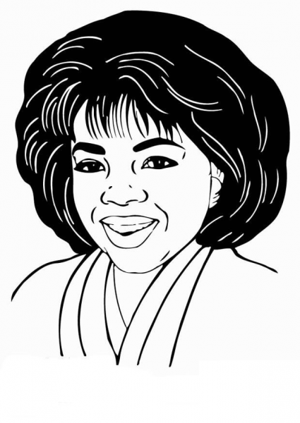 Oprah Winfrey  coloring page image