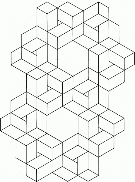 Optical Illusion 11 coloring page image