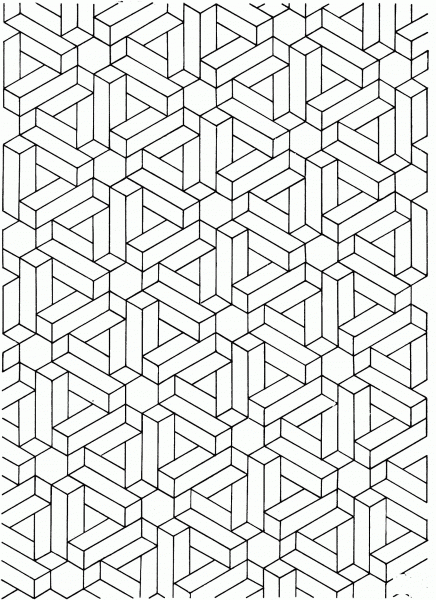 Optical Illusion 13 coloring page image