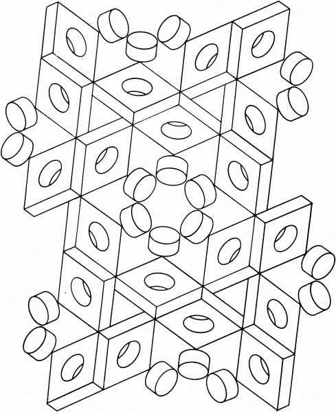 Optical Illusion 15 coloring page image