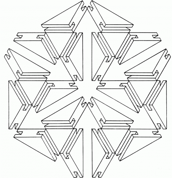 Optical Illusion 18 coloring page image
