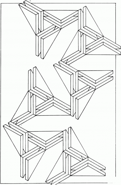 Optical Illusion 19 coloring page image