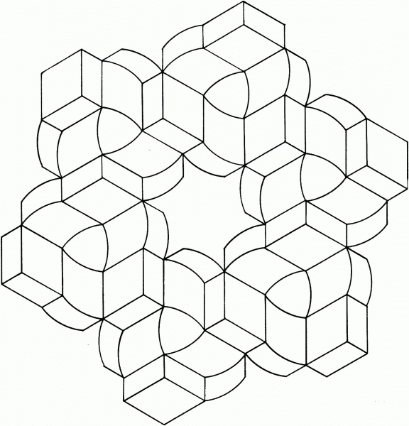 Optical Illusion 20 coloring page image
