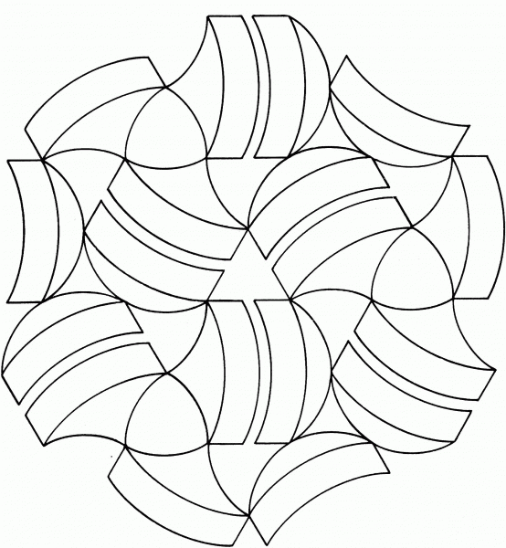 Optical Illusion 23 coloring page image