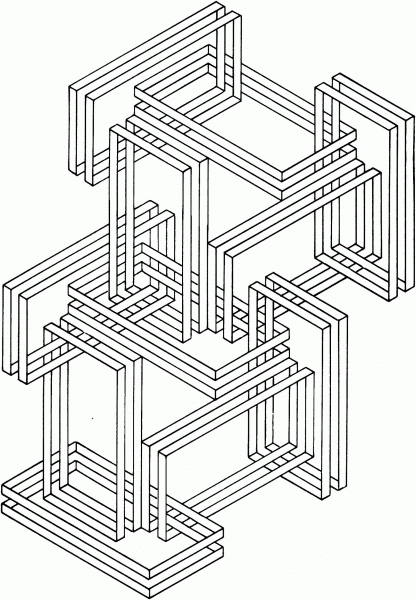 Optical Illusion 24 coloring page image