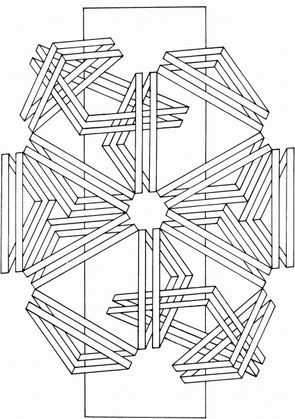 Optical Illusion 25 coloring page image