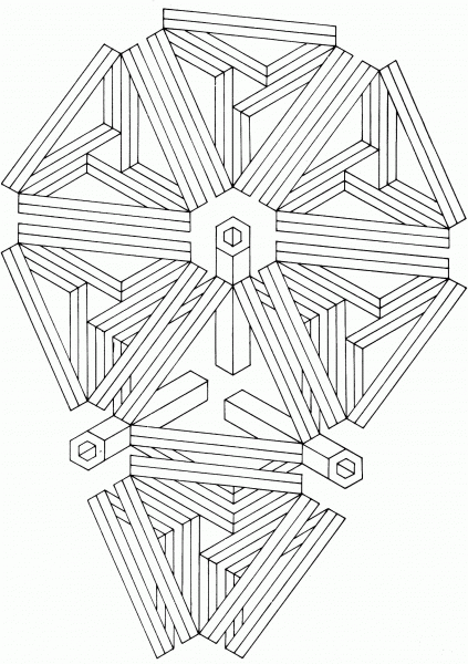 Optical Illusion 26 coloring page image