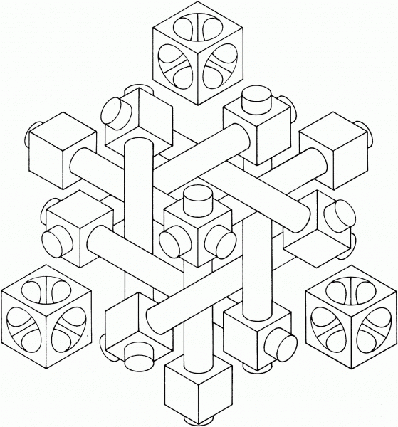 Optical Illusion 27 coloring page image