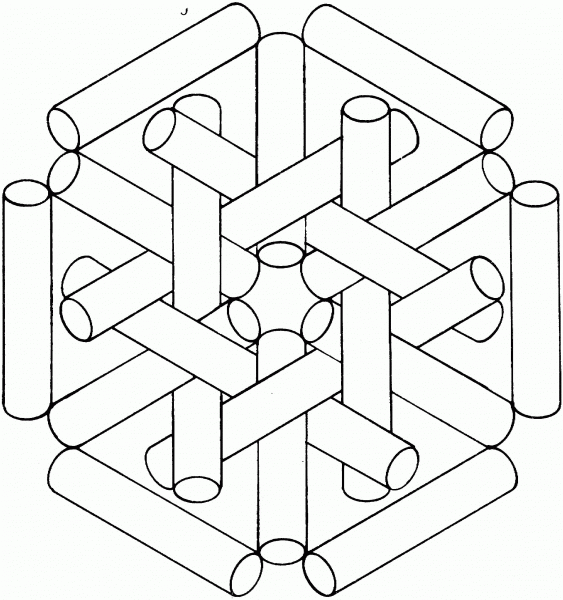 Optical Illusion 37 coloring page image