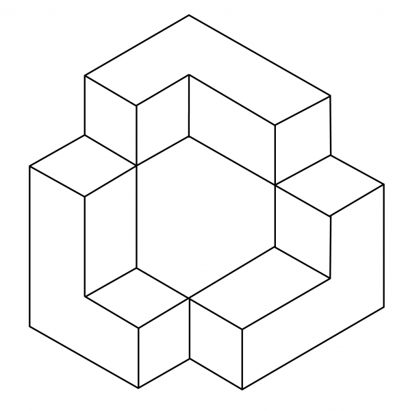 Optical Illusion 43 coloring page image
