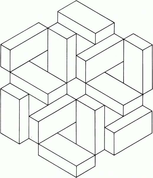 Optical Illusion 7 coloring page image