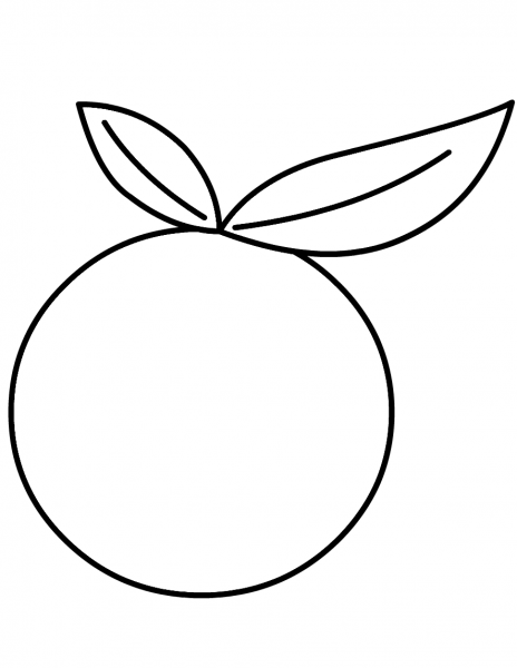 Orange coloring page image