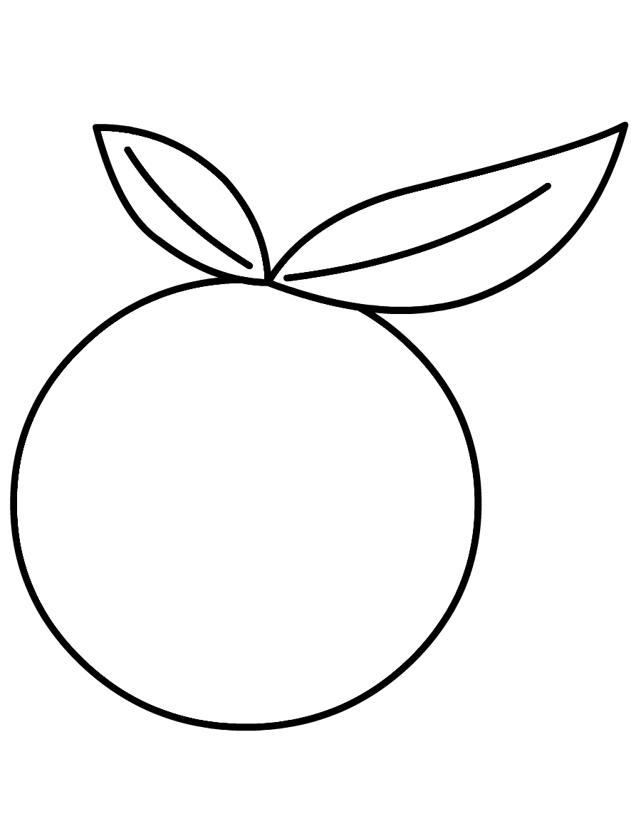 Orange coloring page - ColouringPages