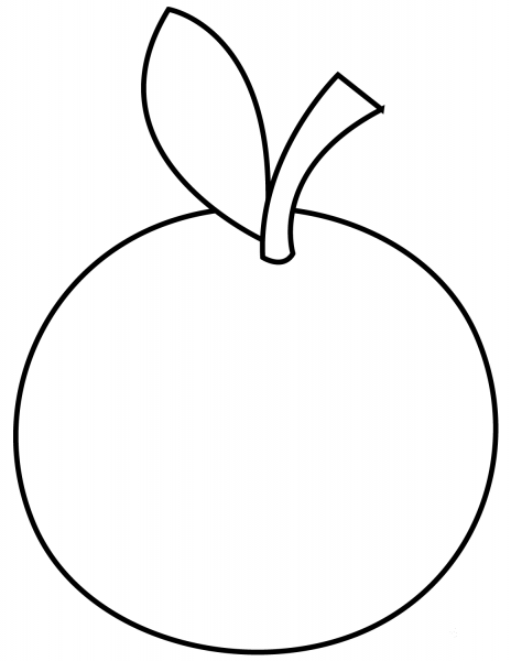 Orange coloring page image