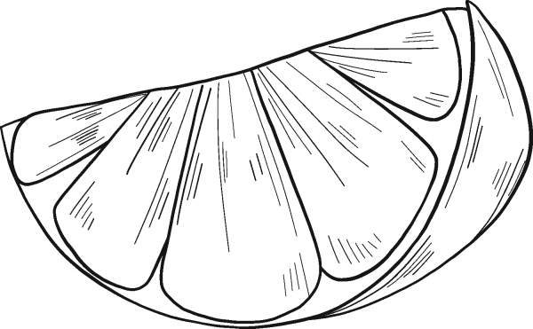 Orange Slice coloring page image