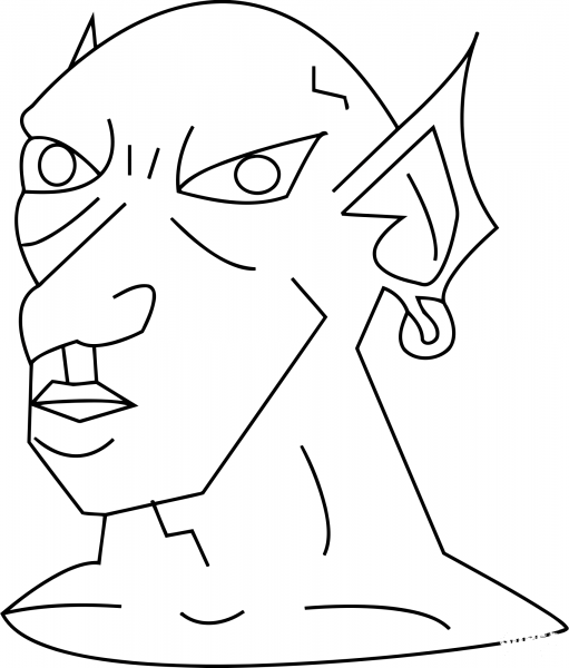 Orc coloring page image