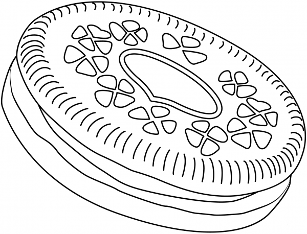 Oreo coloring page image