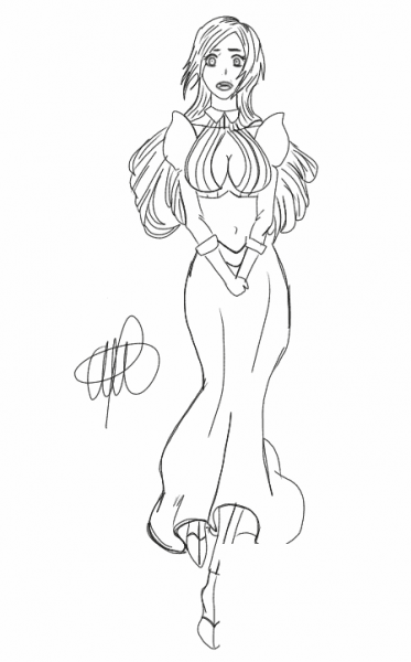 Orihime Inou from Bleach coloring page image