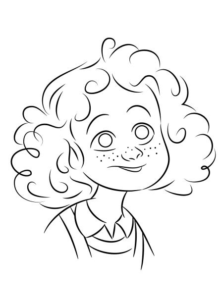 Orphan Annie coloring page image