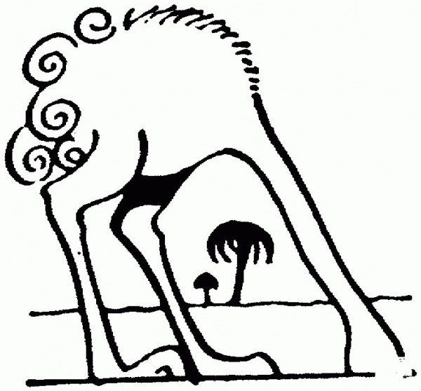 Ostrich Head in Sand  coloring page image