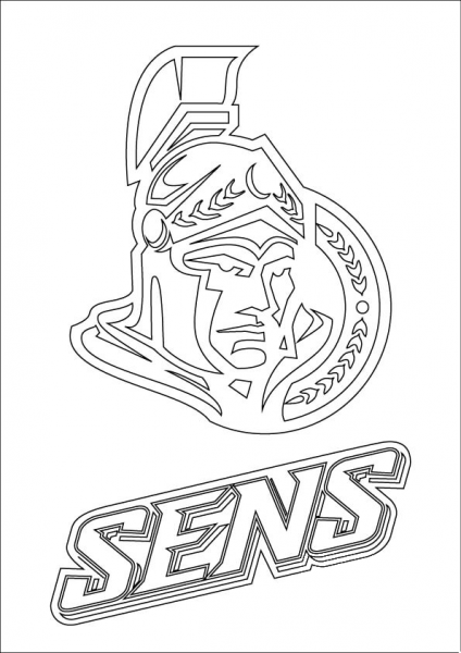Ottawa Senators Logo coloring page image