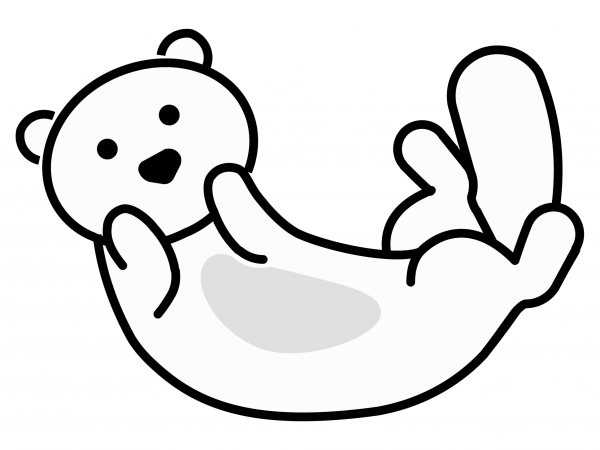 Otter Emoji coloring page image