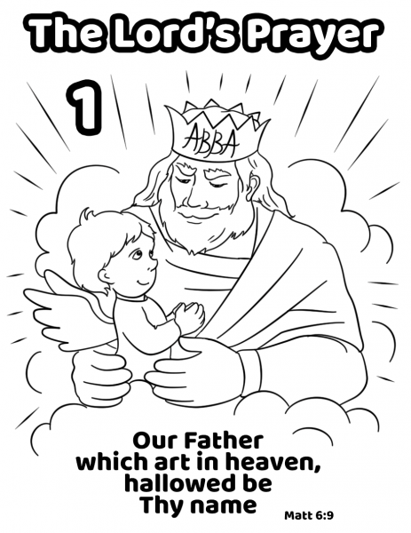 Our Father Which Art in Heaven, Hallowed Be Thy Name coloring page image