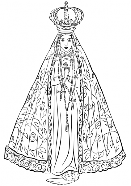 Our Lady of Aparecida coloring page image