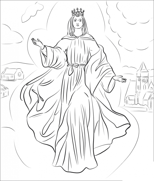 Our Lady of Knock coloring page image
