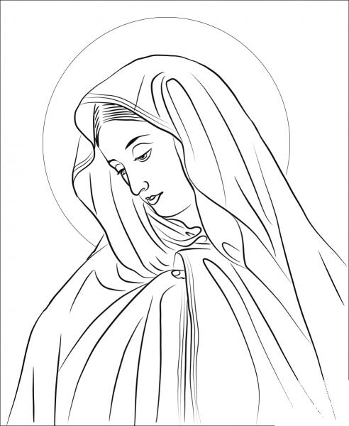 Our Lady of Sorrows coloring page image