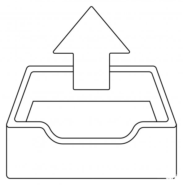 Outbox Tray Emoji coloring page image