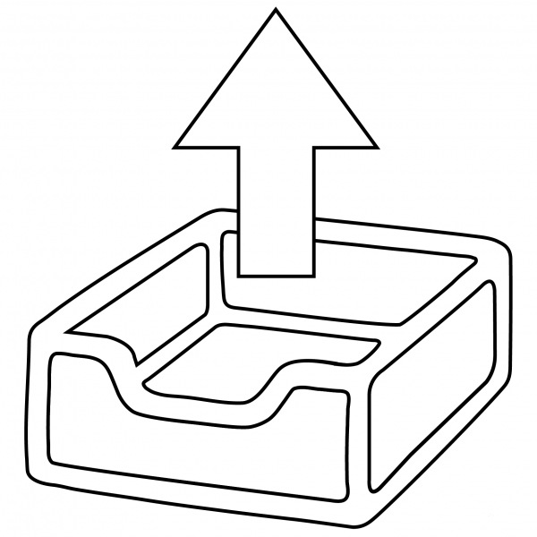 Outbox Tray Emoji coloring page image