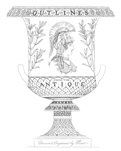 Outlines from the Antique coloring page image