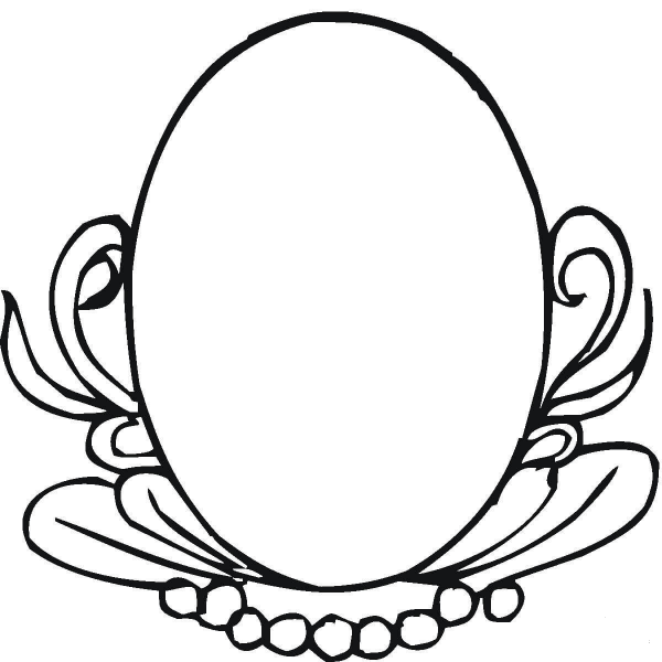 Oval Mirror  coloring page image