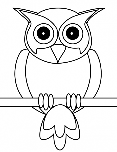 Owl coloring page image