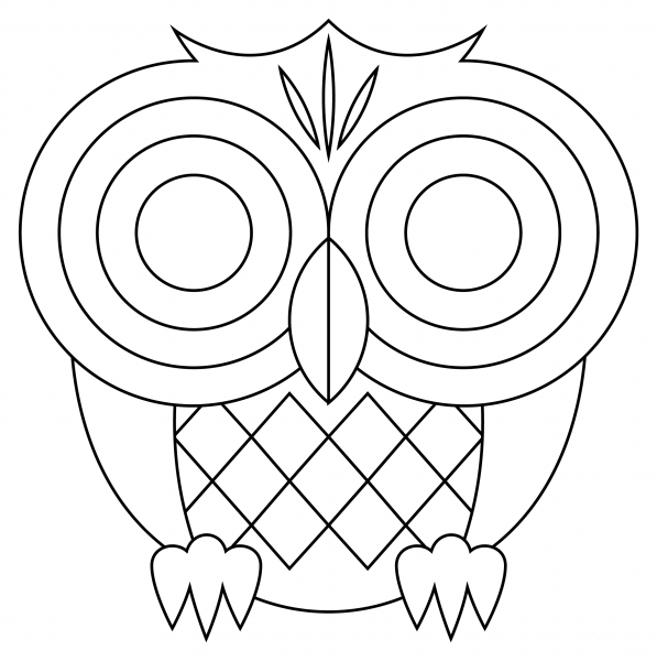 Owl coloring page image
