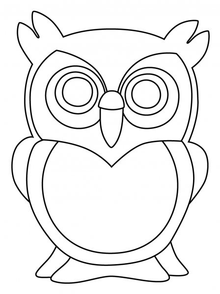 Owl Emoji coloring page image