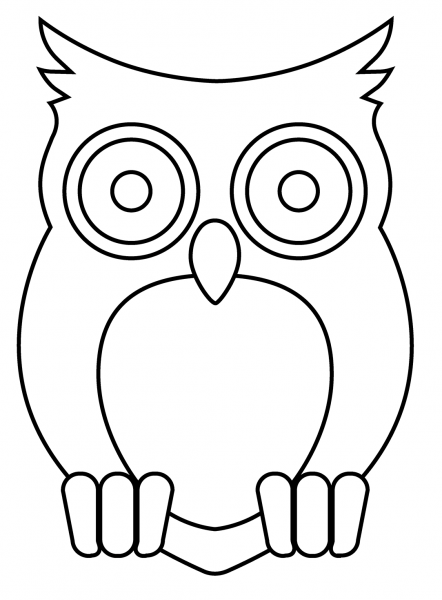 Owl Emoji coloring page image
