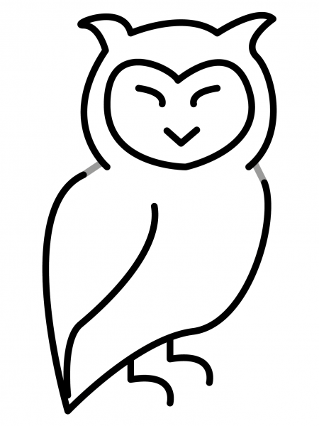 Owl Emoji coloring page image