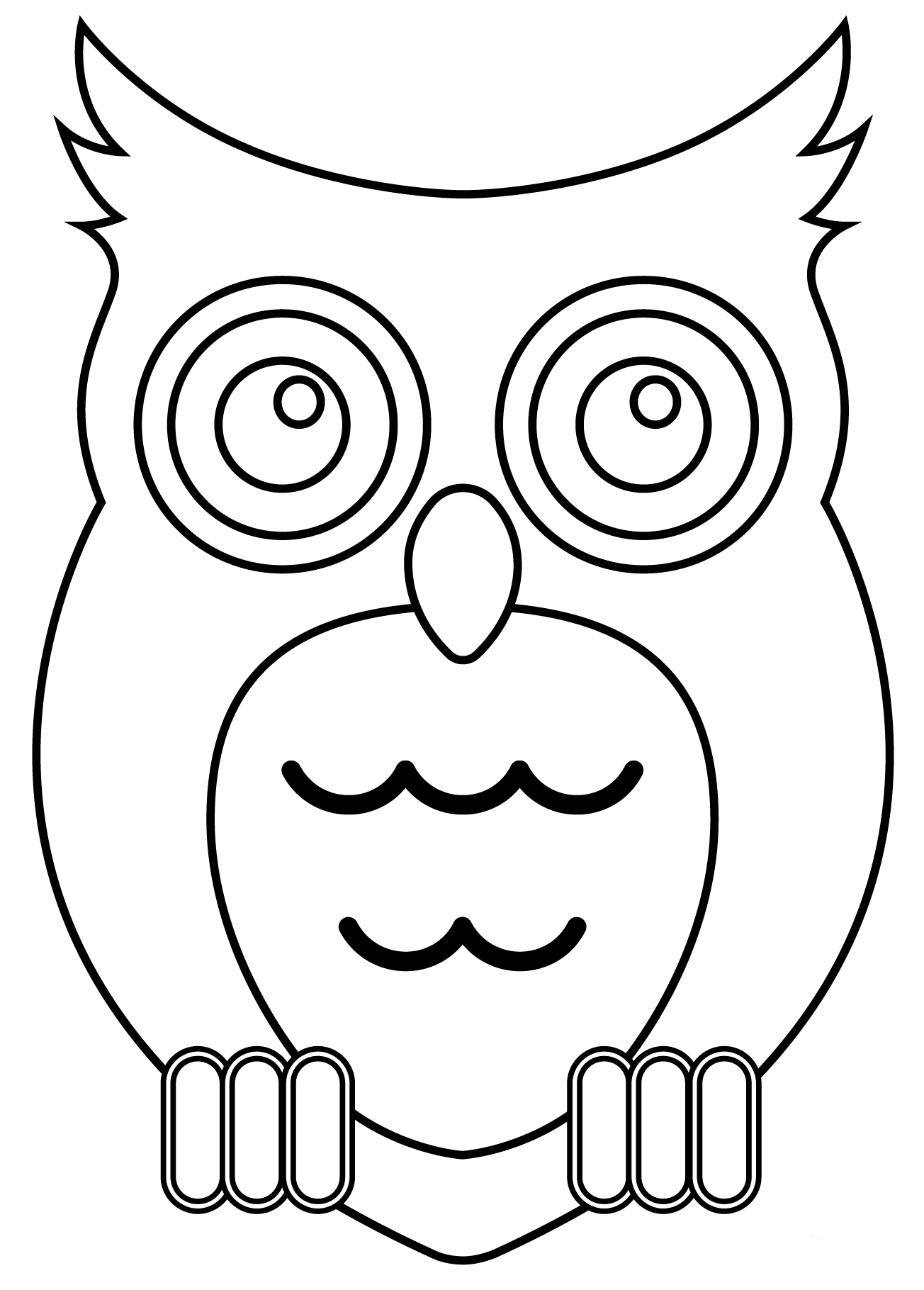 Owl Emoji coloring page - ColouringPages