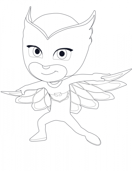 Owlette from PJ Masks coloring page image