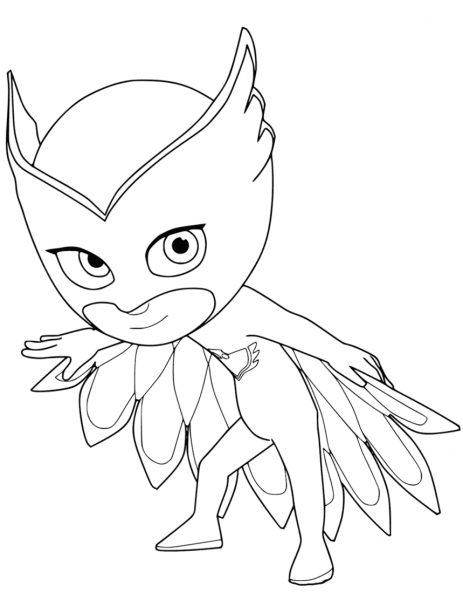 Owlette from PJ Masks coloring page image