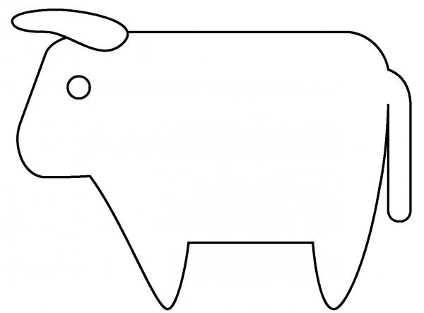 Ox Emoji coloring page image