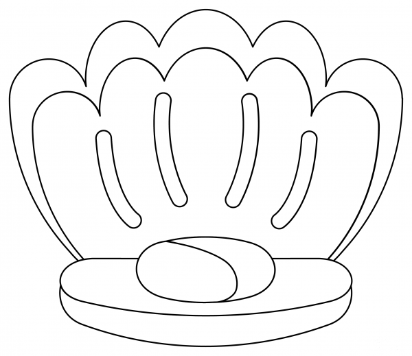 Oyster coloring page image