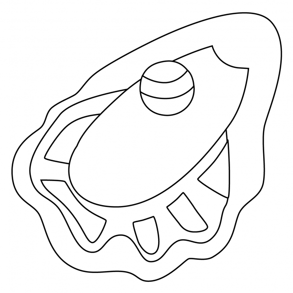 Oyster Emoji coloring page image
