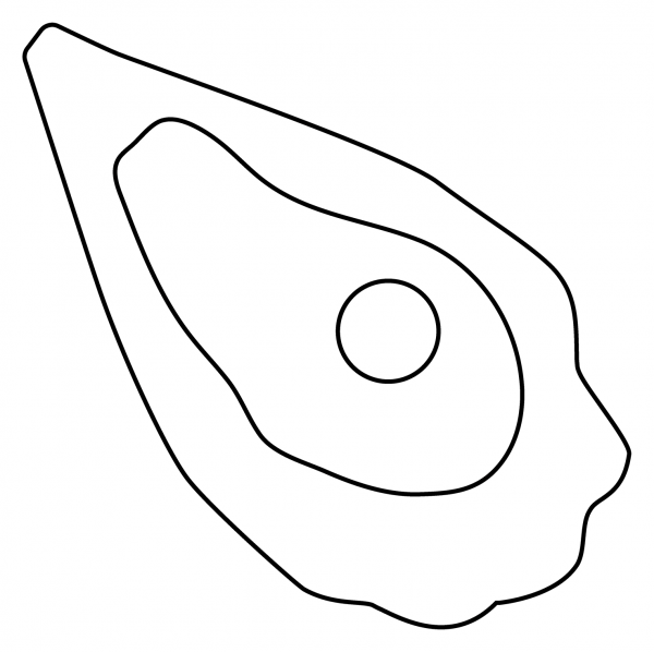 Oyster Emoji coloring page image
