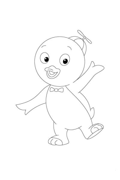 Pablo Is Waving At Us coloring page image